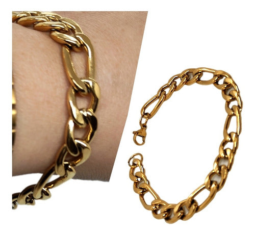 Mariann Moon Unisex Golden Steel Bracelet 7