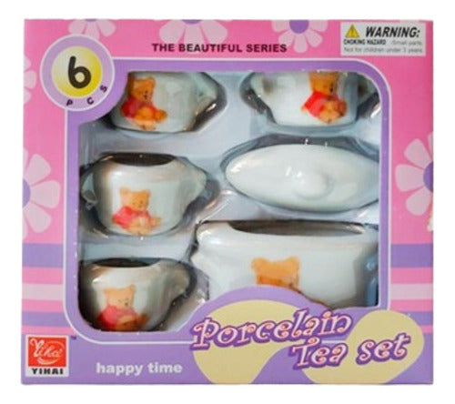 Toyz Porcelain Tea Set - 6 Pcs Bear Game 0