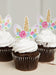 Pack X15 Toppers Para Cupcakes Muffins Unicornio 1