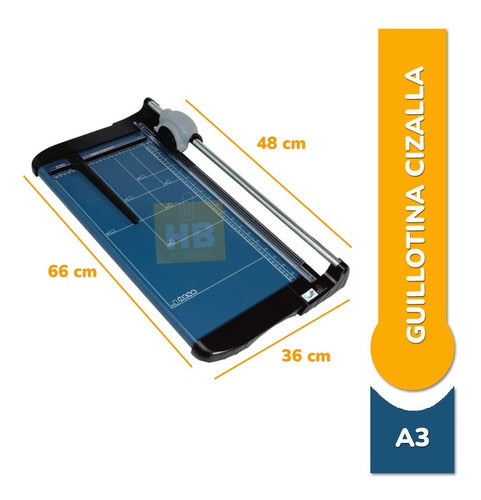 Guillotina Cizalla Rotativa Papel D2 Prof A3 47cm 15 Hjs 1