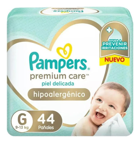 Pampers Premium Care Hypoallergenic Sensitive Skin Diapers Size G X 176 (Pack of 4) 0