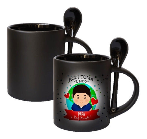 Personalized Magic Mug with Logo/Image and Spoon - Color Inside 9