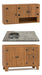 Kapan Under Counter + Upper Cabinet with 3 Doors + Gray Granite Sink 0