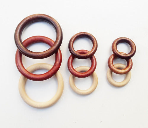 Di Falco Hnos Pack of 10 Wooden Rings 22mm - Color Choice: Algarrobo, Cedar, or Natural 0