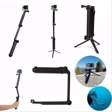 Bastão Gopro Extensível Monopod Stand Mini TriPod 3 Way 4