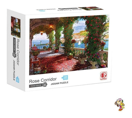 Rompecabezas Puzzle 1000 Piezas Rose Corridor Flores Rosas 0