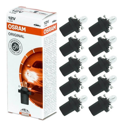 Osram Halogen Lamp B8.5d 1.2W With Socket Pack of 10 0