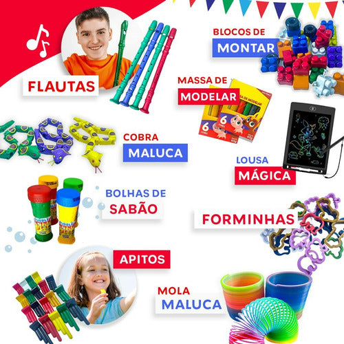 Kit 100 Prenda Festa Junina Brinquedos Doação Dia Da Criança 1