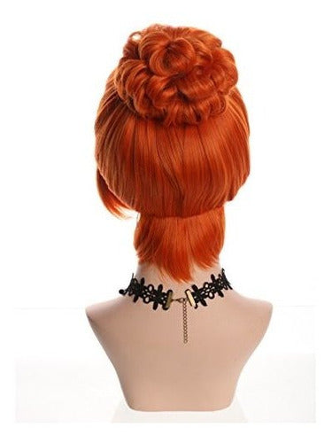 Yuehong Cosplay Wig Orange Bun Pelucas De Pelo Sintetico Riz 2