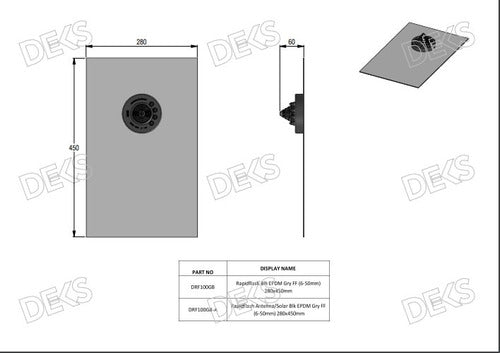 Sello De Goma Dektite Multicable Epdm Solar Flashing 3