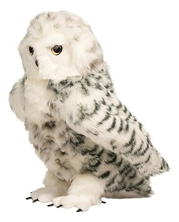 Bicho De Pelúcia Douglas Shimmer Snowy Owl Com Cabeça Articu 6