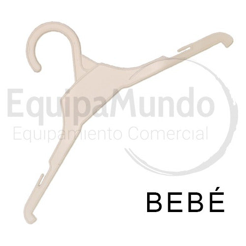 Percha Plástico 25cm P/bebé Infantil C/bretel  - Pack X100 2