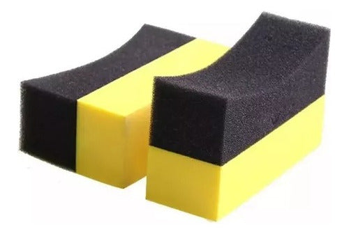 K78 Silicone Applicator Sponge for Car and Motorcycle Wheels - Pack of 2 1