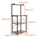 Vasagle Industrial Kitchen Rack 4-Tier Wood & Iron 6