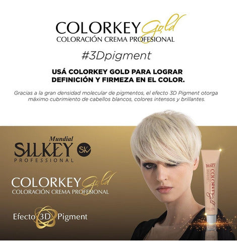 Silkey Kit 3u Colorkey Gold Coloración En Crema 60g 1