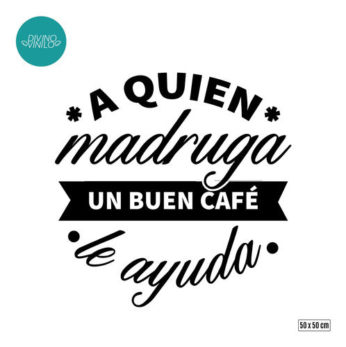 Cut Vinyl for Coffee Shop Window or Wall with Coffee Quote Design 0