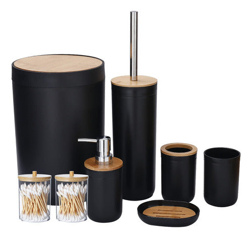 Imucci - 6-Piece Bathroom Accessory Set with Trash Can and Holder 0