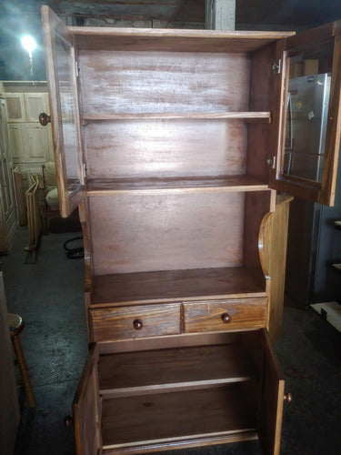 Todoparaelhogaruy Kitchen Sideboard Hutch with Glass Doors 3