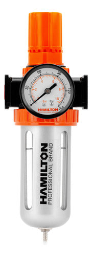 Hamilton RPA 1/4 Air Regulator Filter with Pressure Gauge 3