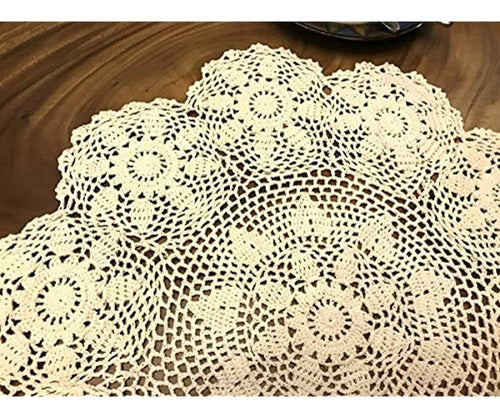 Janef Round Lace Tablecloths Made of Cotton Crochet 5