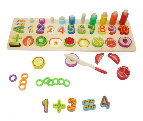 Set Didáctico De Madera C/frutas Y Números Ploppy.3 362993 1