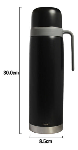 Comet Combo Termo 1L Asa Fija + Mate Acero Inox 210ml 4