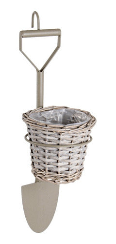 Wicker Metal Planter 0