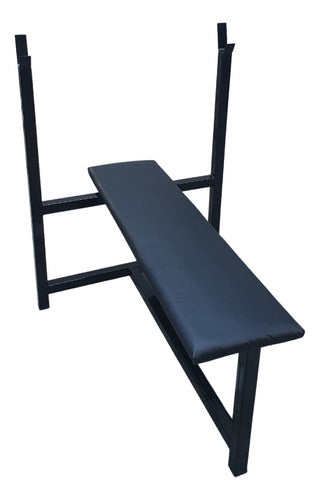 Reinforced Flat Bench Press with Gym Rack 2