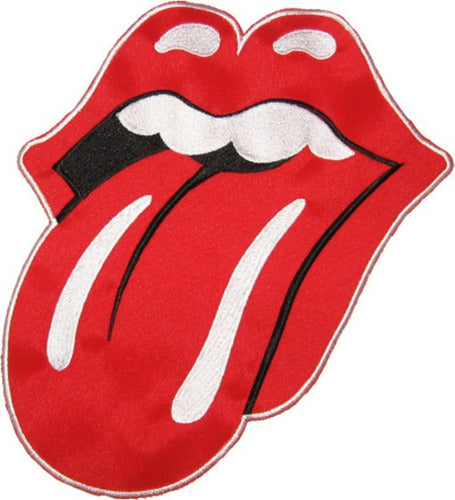 Parche Bordado Logo Lengua Rolling Stones Para Espalda Adr 0