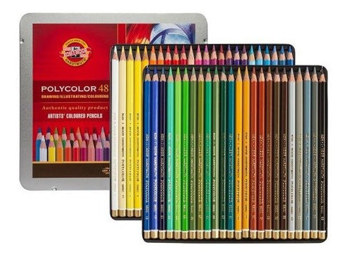 Koh-i-Noor Polycolor Professional Drawing Pencils Set - 48 Colors 0