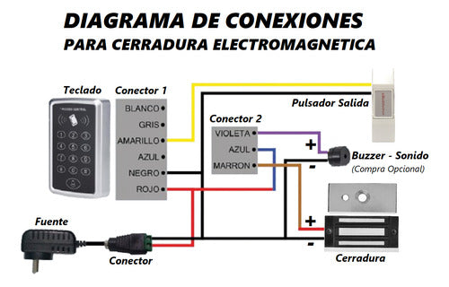 TEBAS Access Control Magnetic Lock 60 Kg + 6 Cards LH 2