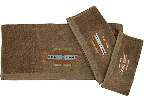 HiEnd Accents Mesa Southwestern Juego De Toallas De Baño Bord 0