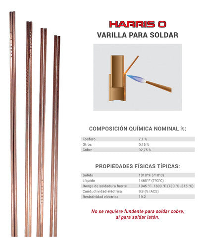 Harris Silver Brazing Rod 0% Phos Copper - Refrigeration 5