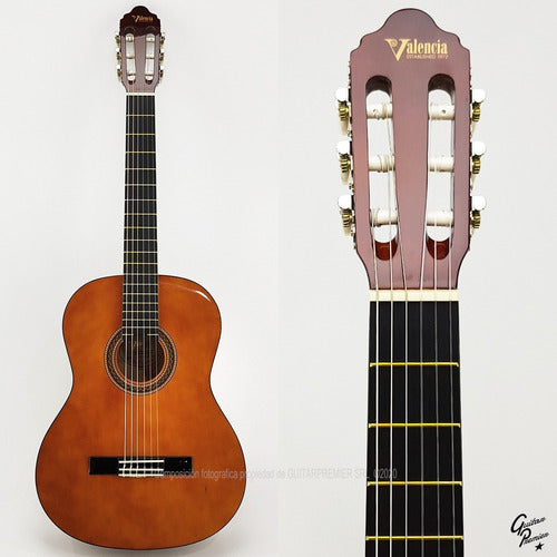 Valencia Superior Acoustic Guitar + Reinforced Case Advanced Tuner 5