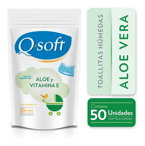 Q-Soft Aloe Vera Wet Wipes Doypack (24 Packs) 1