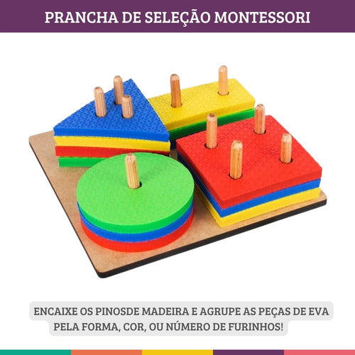 Prancha De Seleção Infantil Atividade Montessori Jogo Nig 7