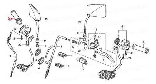 Puño Acelerador Honda V Men 125 Original Honda A1 2