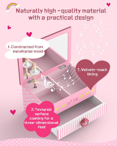 Caja De Música Princesa Con Bailarina Decorativa Para Niñas 3