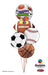 Qualatex Metallic Rugby Ball Balloon 45 Cm X 3 Units 4