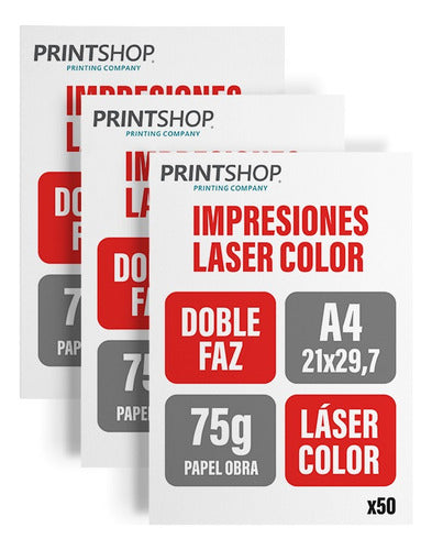Color Printshop A4 Double-Sided 75g Color Prints x50 Pack 0