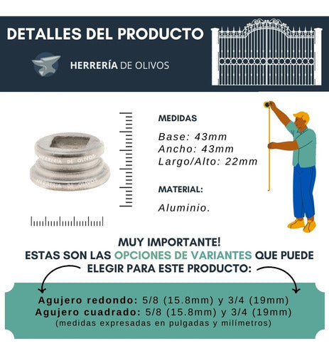 Herrería de Olivos Aplique Reja Hierro Intermedio De Reja (5 Unidades) C.10279 1