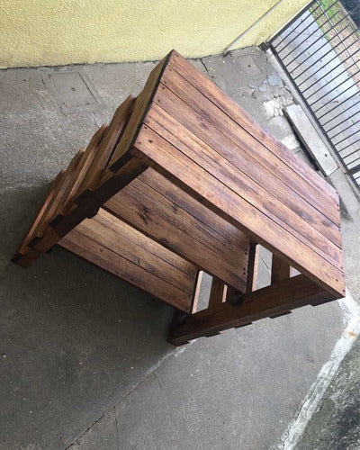 AP! Rustic Wood Breakfast Table in Oak Color 2