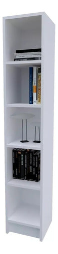 Modern White Melamine 18mm Bookshelf 30x150x20 Adjustable Shelves 0