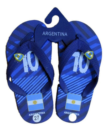 Argentina DXT Unisex Kids Flip Flops Qatar 2022 La Scaloneta 0