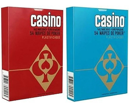 Cartas Naipes De Poker Casino X 54 Plastificados En Caja 0