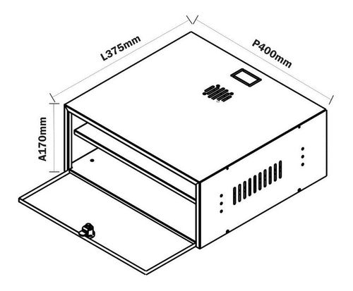 Caixa Organizadora Horizontal Mini Rack 15 Pol A170 Bandeja 2