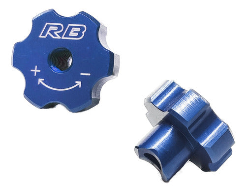 RB CNC Parts Universal Brake Regulator Nut 6mm Blue 0