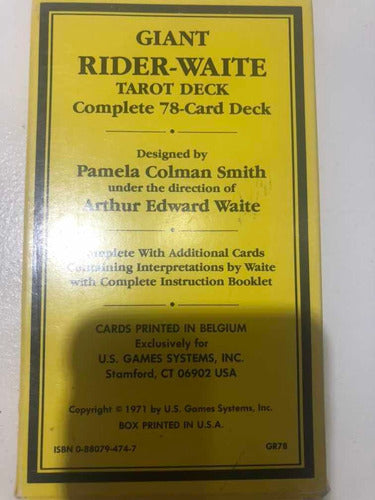 Giant Rider Waite Tarot Deck Usa Games Complete 78 1