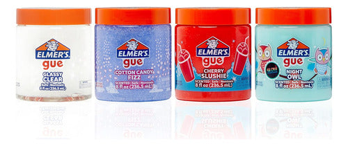 Elmer's Slime Pack: Transparent, Glow, Crunchy, 4 Pack 0