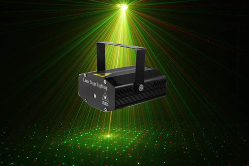 Combo DJ Laser Rain Lights + Rotating LED Ball 5